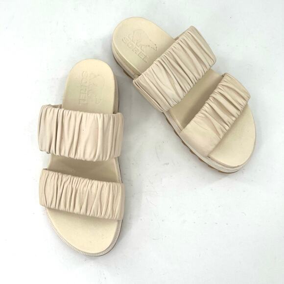 Sorel Roaming women’s two strap slide flat leather sandal - Picture 4 of 10